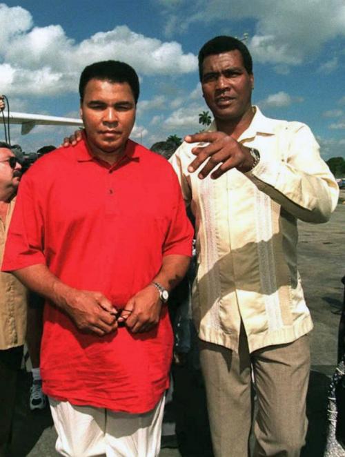 Muhammad Ali with Teofilo Stevenson